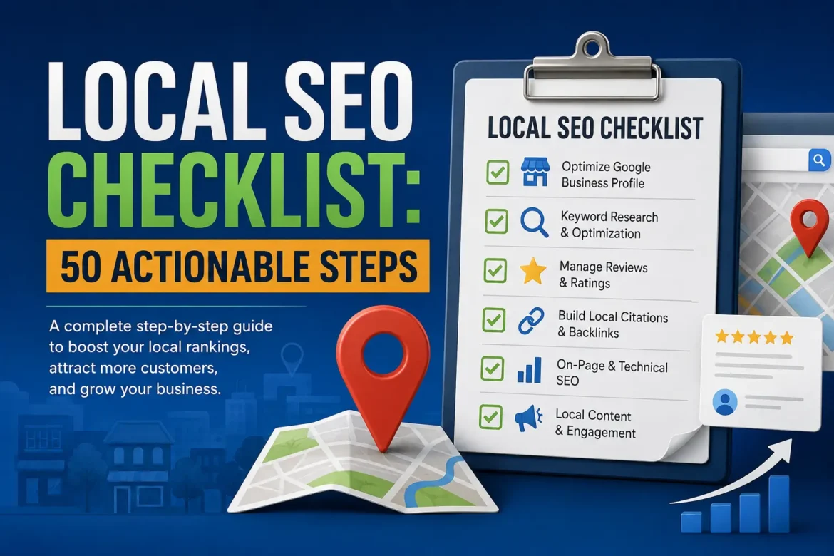 Local SEO checklist with 50 actionable steps to improve local search rankings