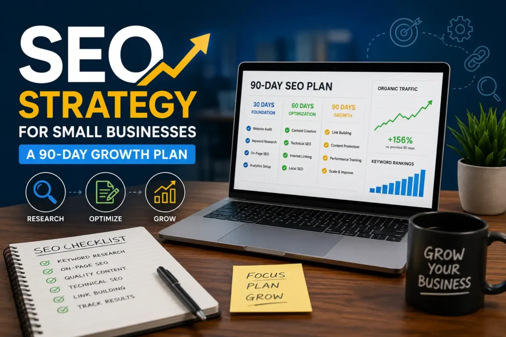 SEO strategy for small businesses with a 90-day growth plan