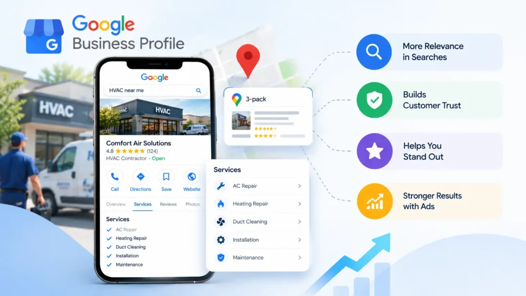 Google Business Profile services helping local businesses improve search visibility