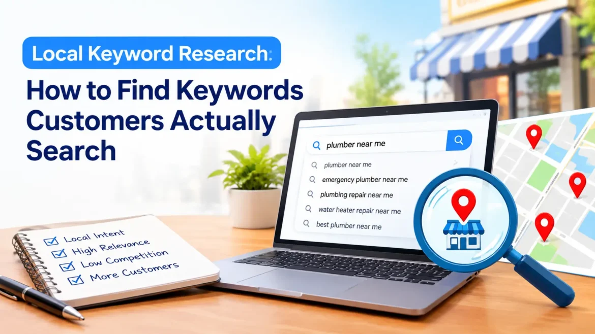 Local keyword research to find keywords customers actually search